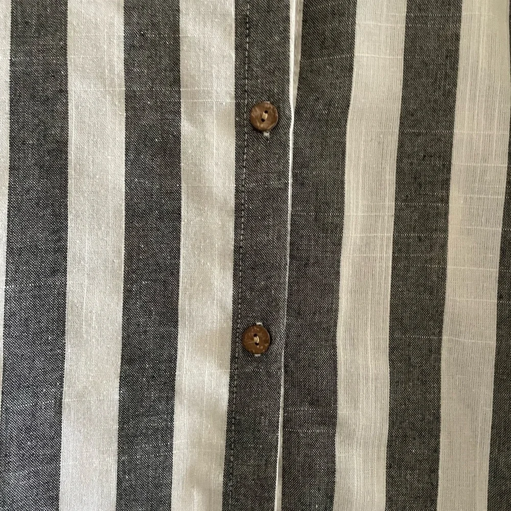 Cellabie blouse grey and white striped measures XL-1X - Picture 2 of 5
